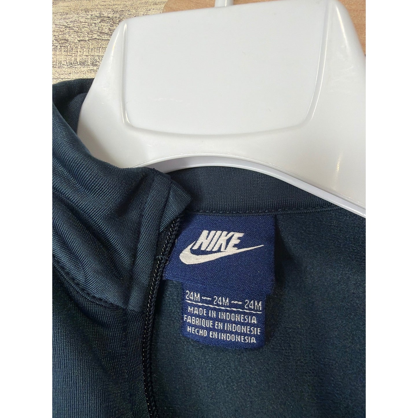 Nike Tracksuit Set Boys 24M Navy Blue Piping Athletic Sportswear1