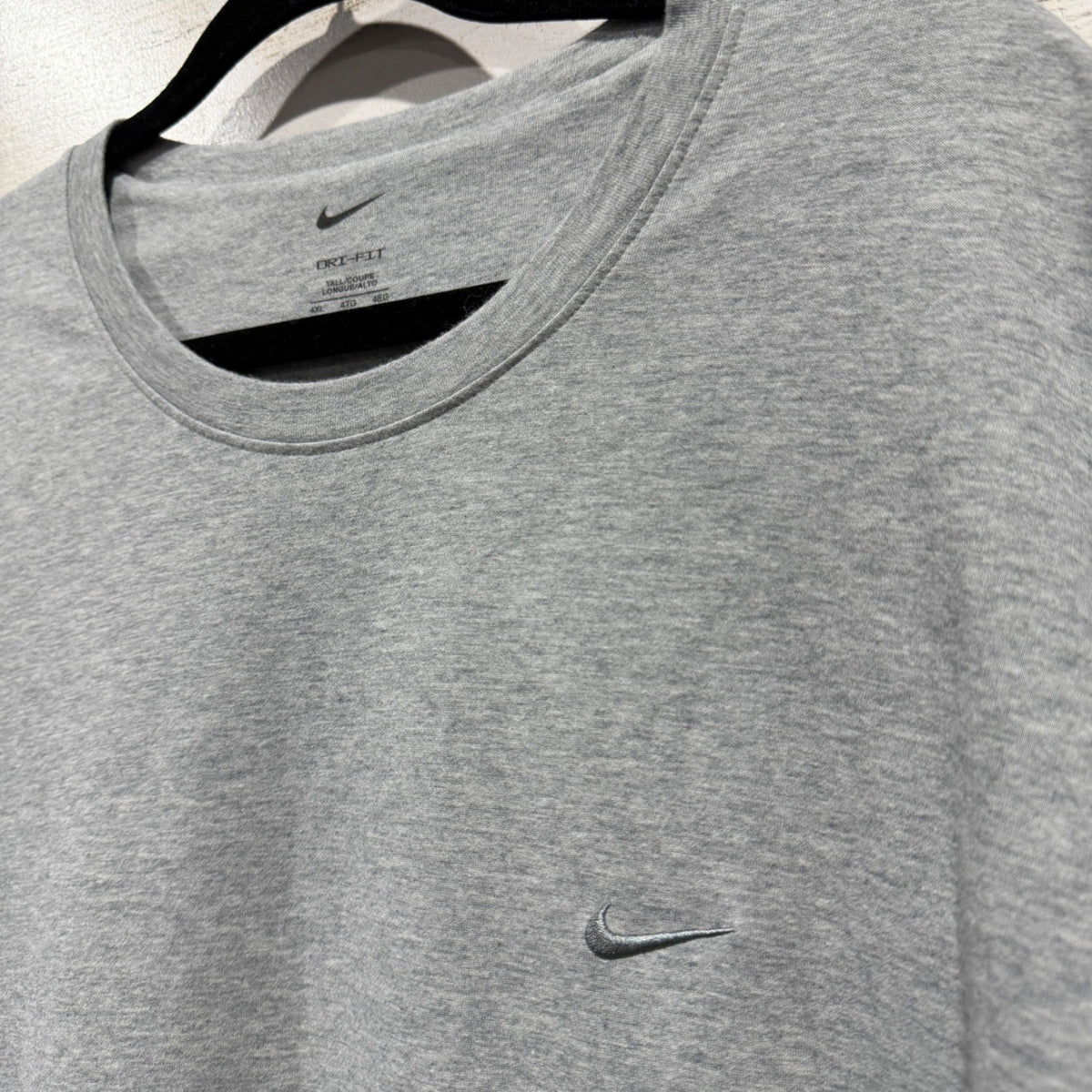 Nike Dri-Fit Tee T-Shirt Men 4XL-T Gray Cotton Poly Blend Sporty Athletic1