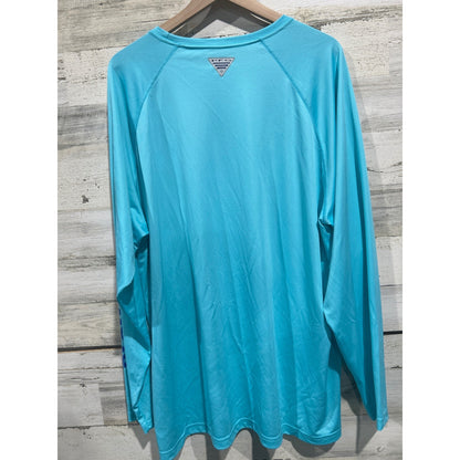 Columbia PFG Terminal Tackle Shirt Men XXL Blue Long Sleeve Fishing Gorpcore EUC5