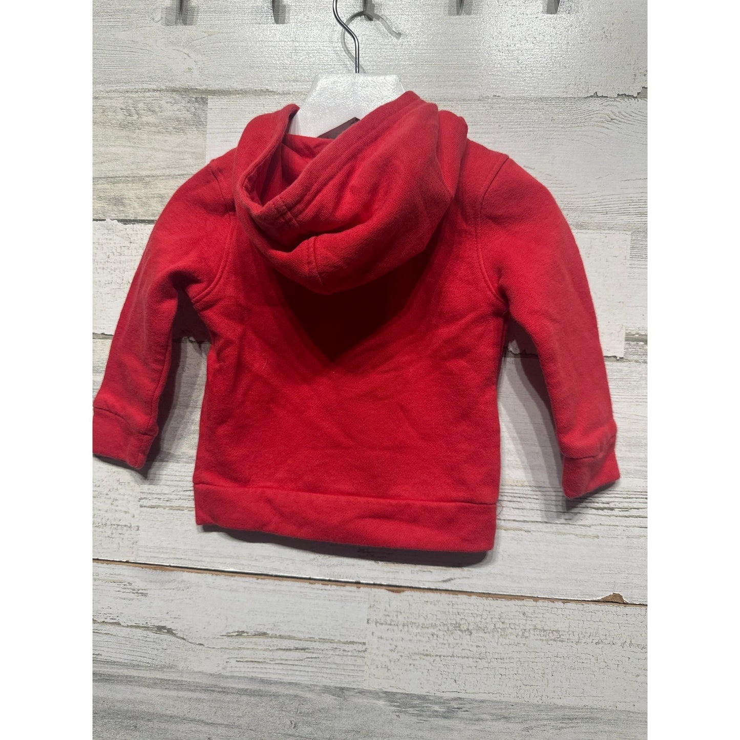 Puma Hoodie Boys 6-9M Red Logo Graphic Fleece Pullover EUC2