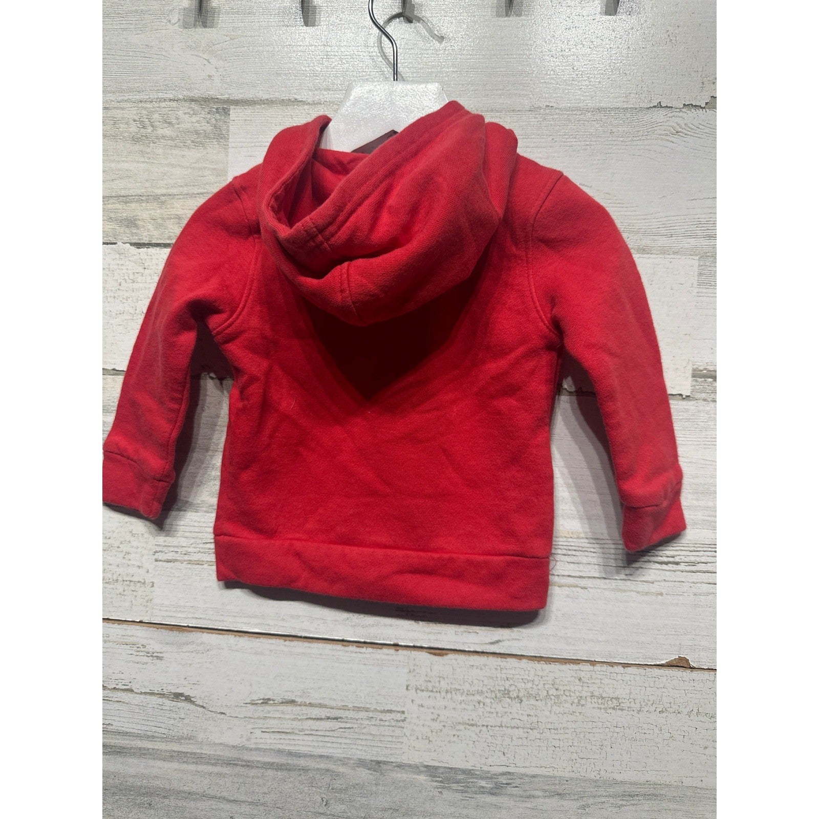 Puma Hoodie Boys 6-9M Red Logo Graphic Fleece Pullover EUC2