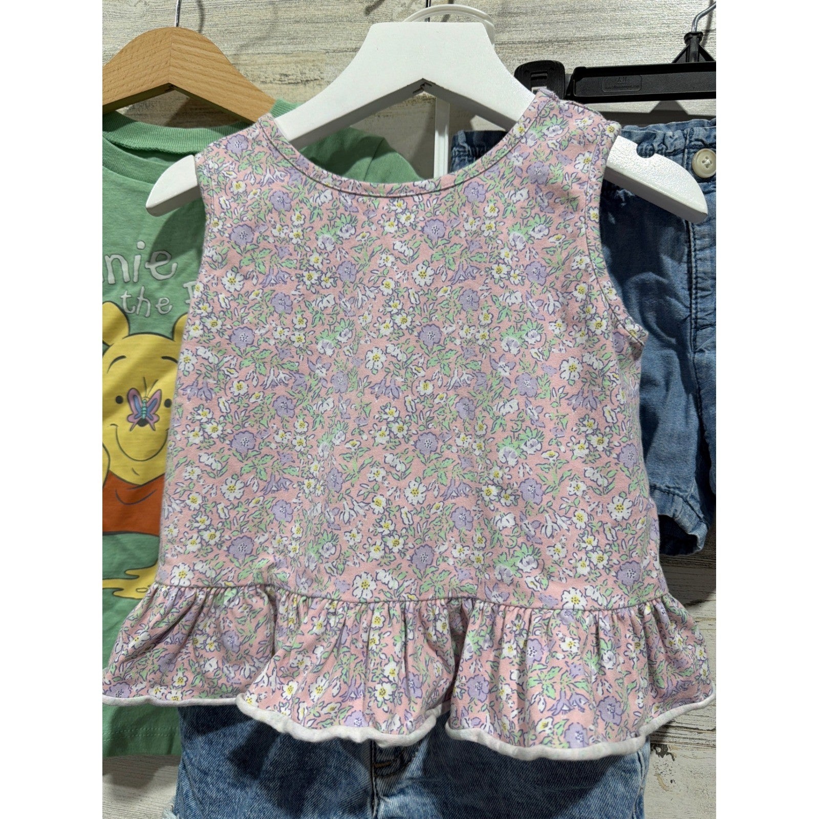 Disney Cat & Jack OshKosh Girls 4T 5pc Bundle Summer Floral EUC NWT2