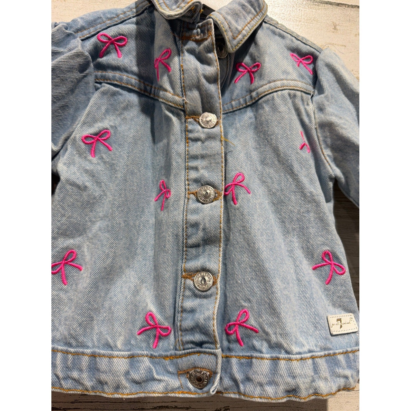 Juicy Couture 7 For All Mankind Jackets Girls 18M 24M Pink Blue Girly Bows2