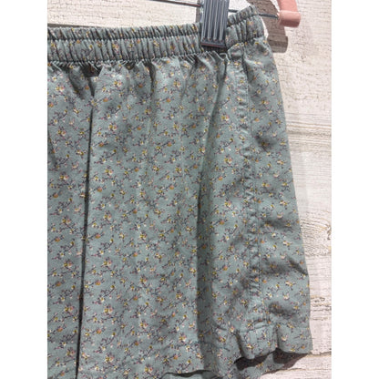 Brandy Melville Lounge Shorts Women One Size Green Floral Coquette EUC1