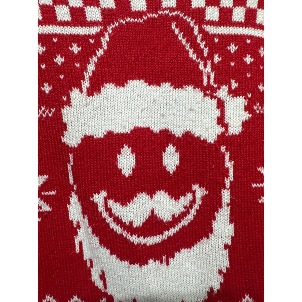 Holiday Time Santa Sweater Boys 6-7 Red Fair Isle Knit Ugly Christmas GUC1