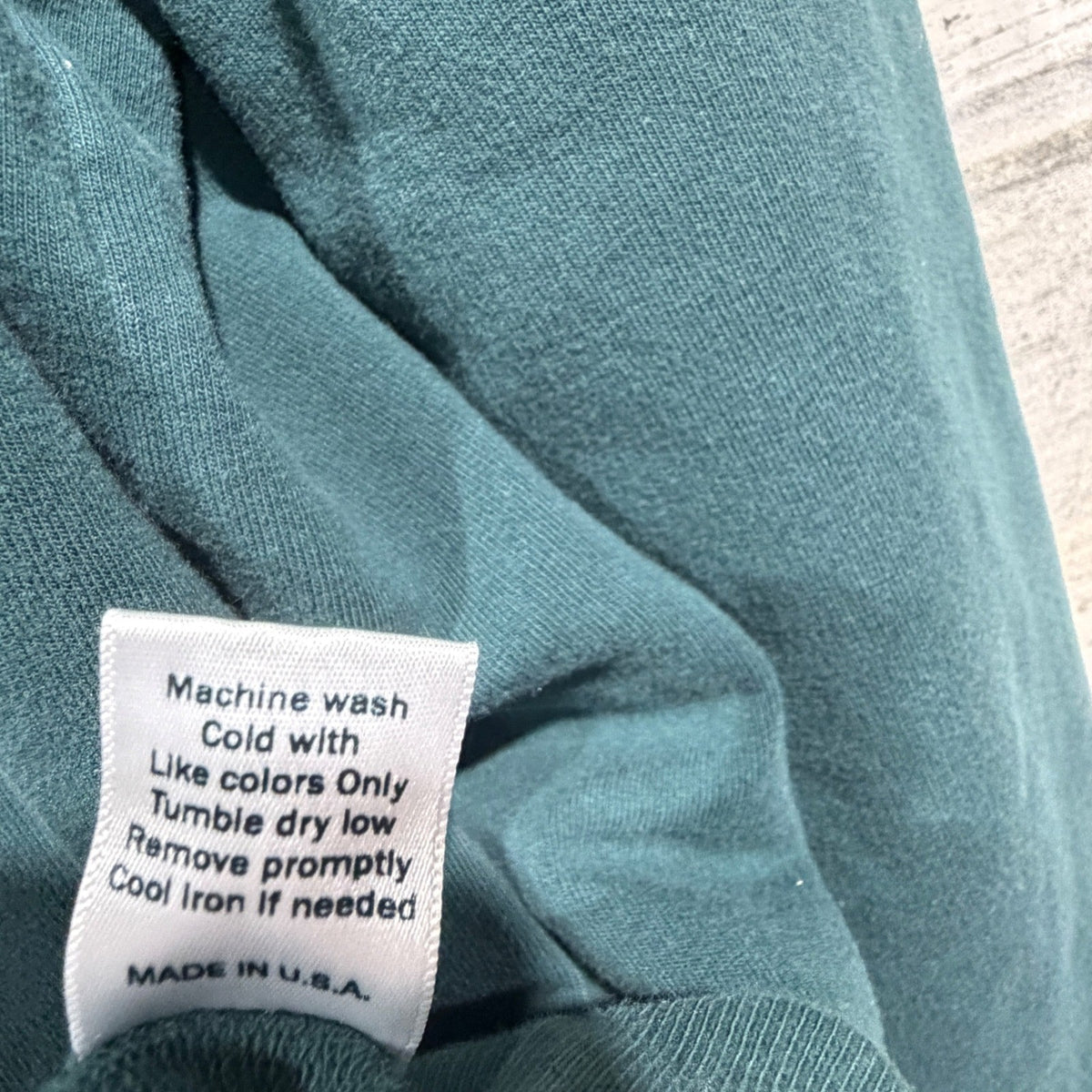 Goodlife Terry Crew Sweatshirt Mens Medium Green Cotton Spandex Made in USA EUC4