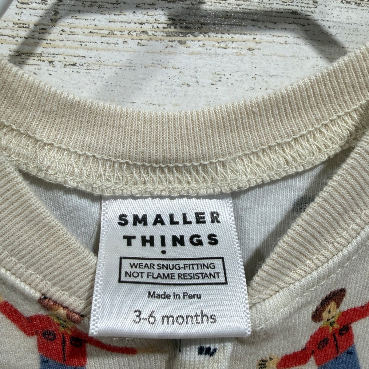 Smaller Things Romper Kids 3-6M Cream Texas Forever Cowboy Organic Cotton EUC2