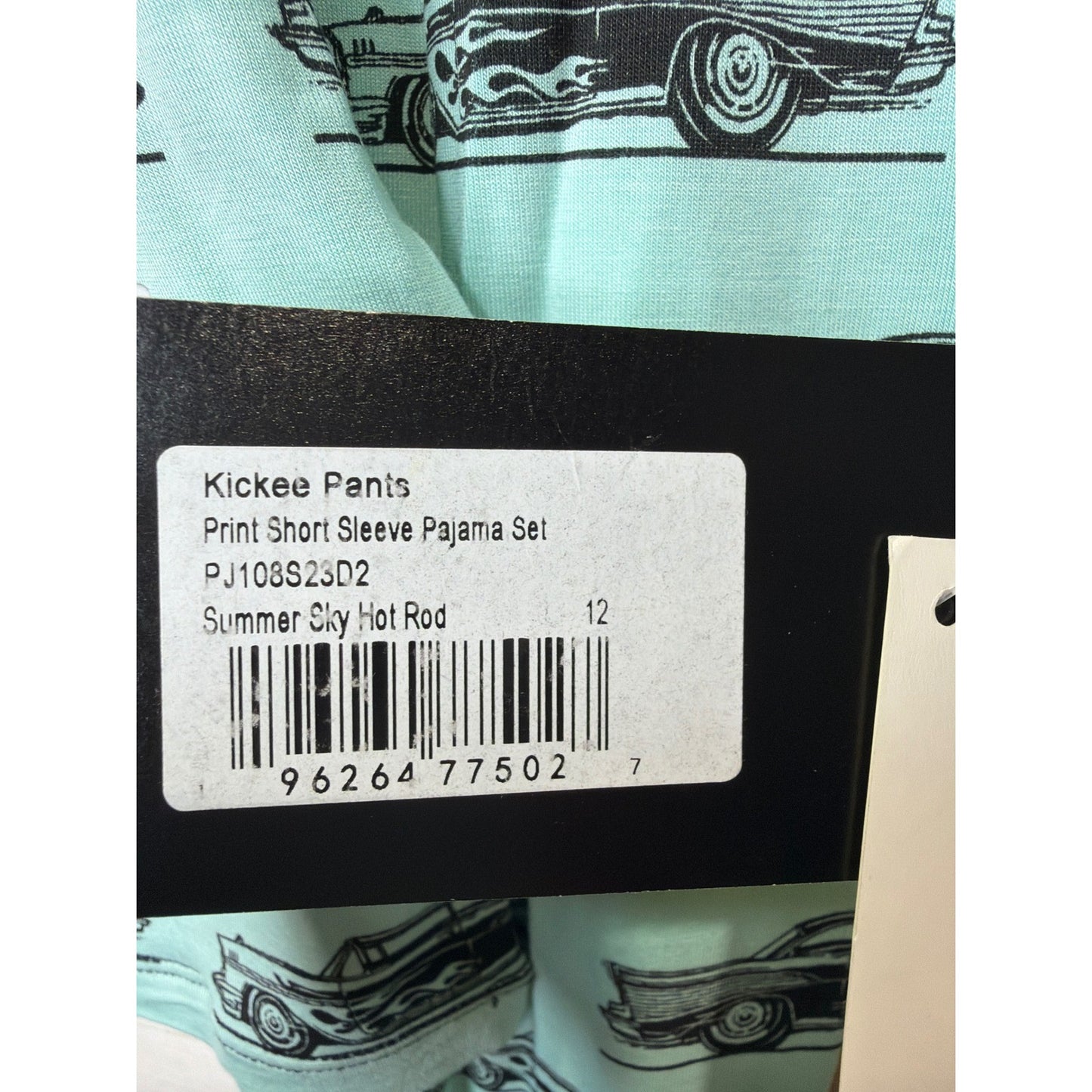 Kickee Pants Pajamas Boys 12 Summer Sky Hot Rod Bamboo Short Sleeve NWT3