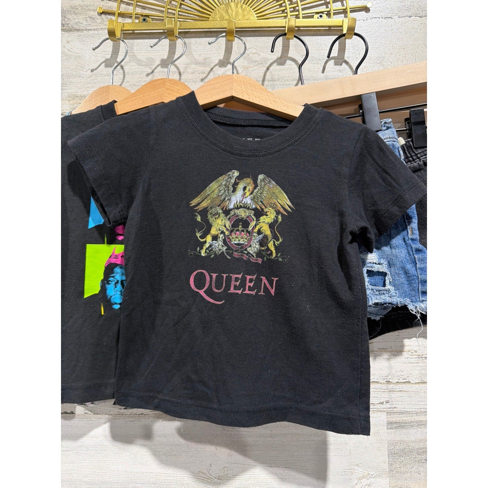 Queen Biggie Hot Wheels Bundle Boys 18M Graphic Tee Denim Shorts Music Lot1