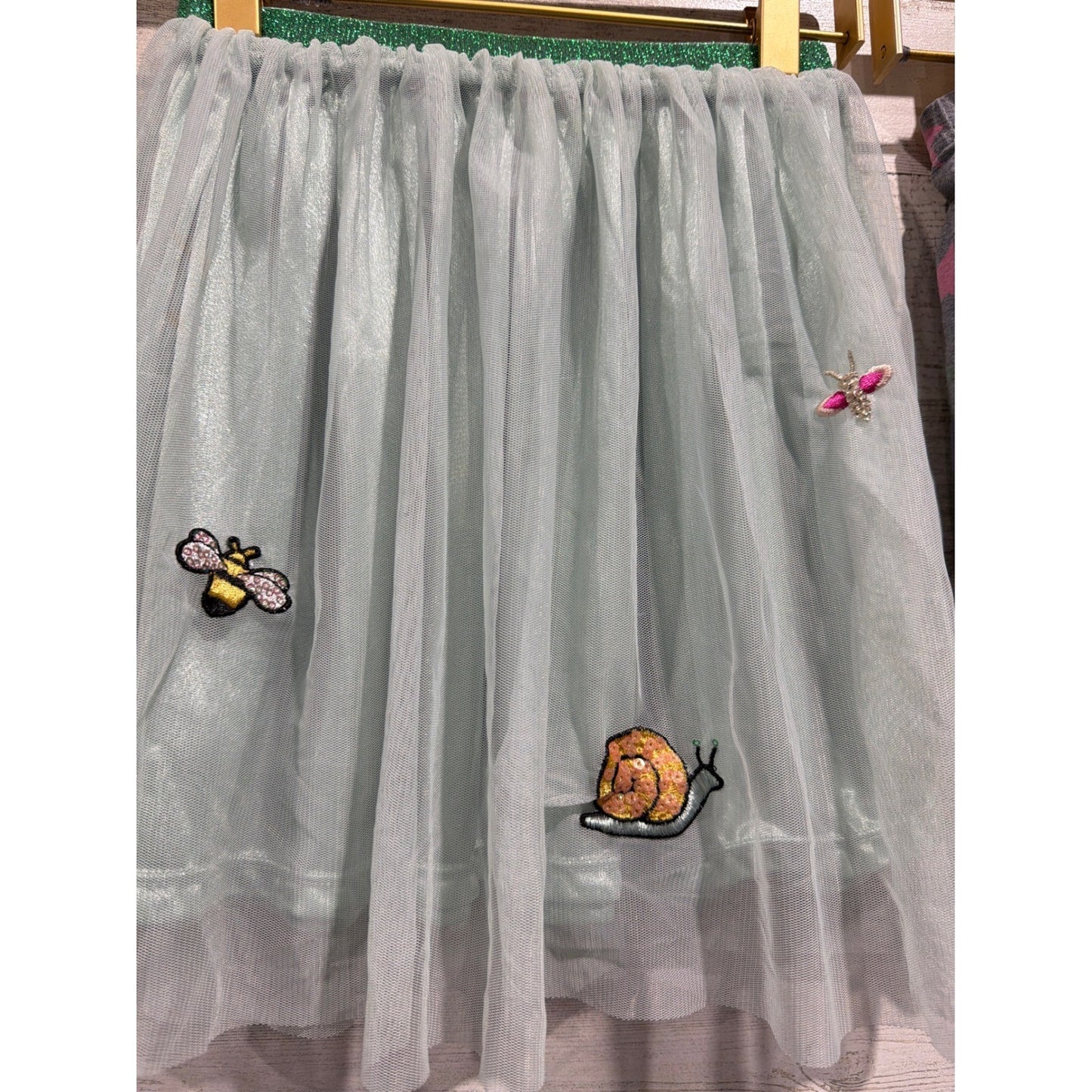 H&M Hanna Andersson Skirt Shorts Girls 6 Appliqué Sparkle Patches Stars EUC4