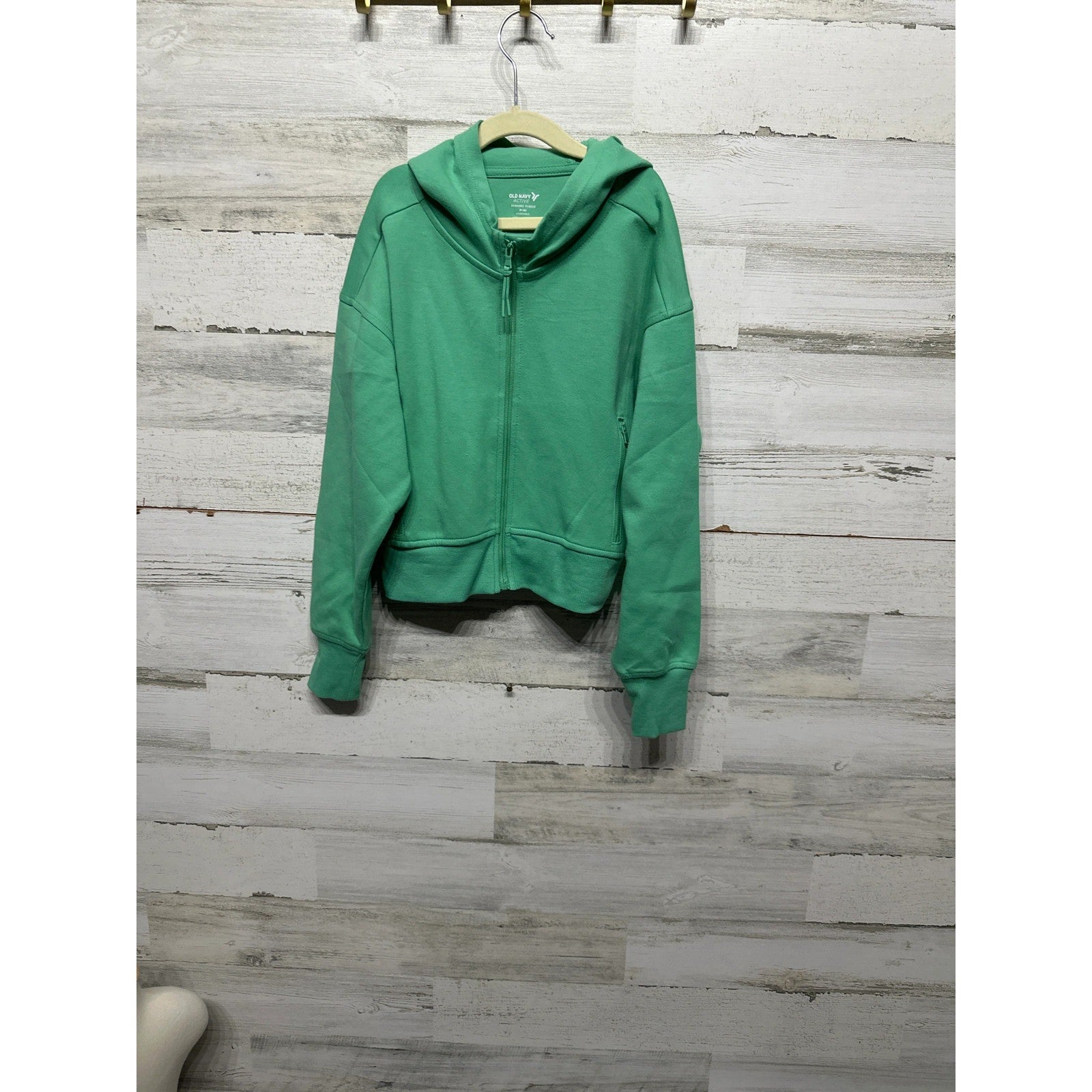 Old Navy Hoodie Jacket Girls 8 Medium Green Dynamic Fleece NWT0