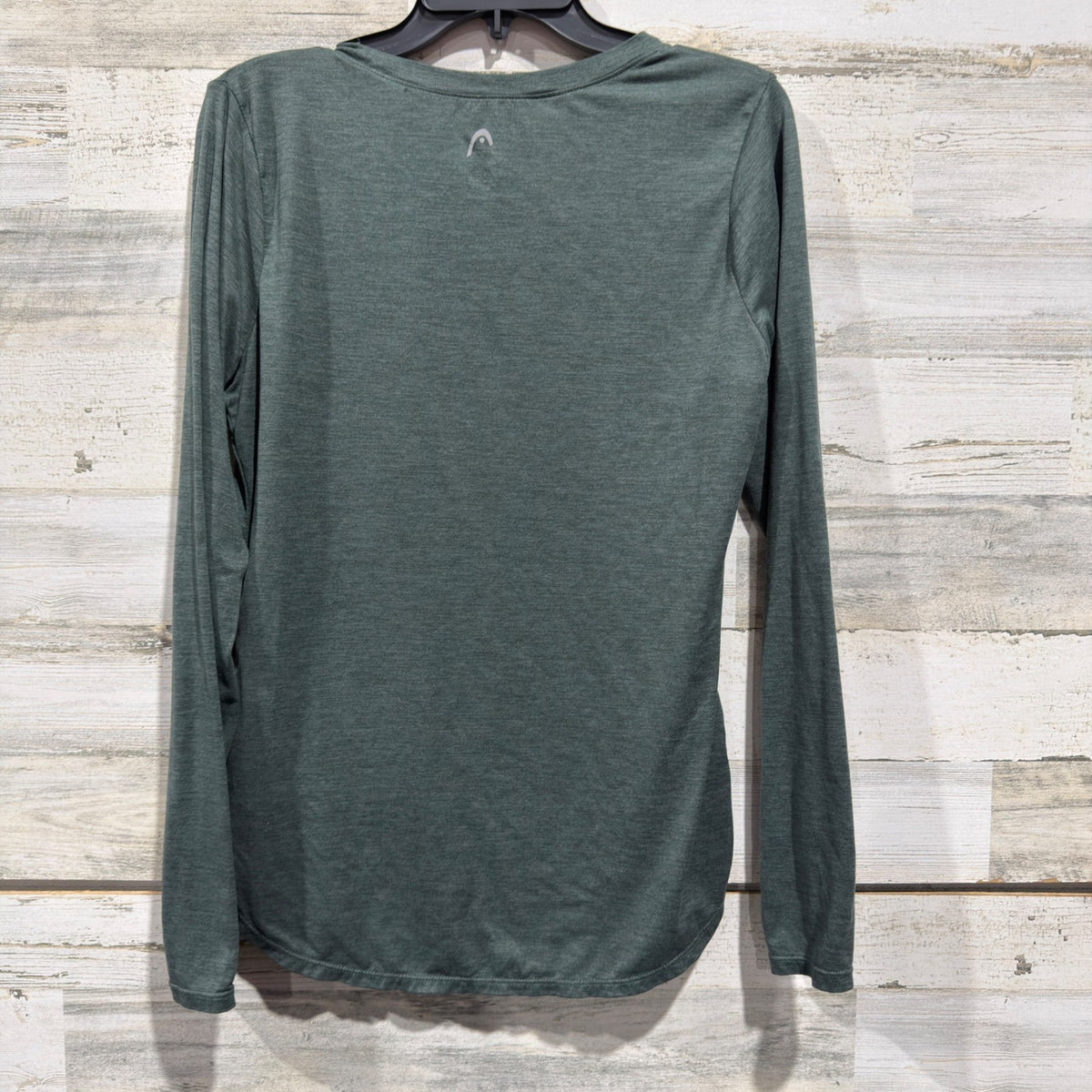 Head Long Sleeve Active Shirt Women L Green Thumbhole Athleisure *Flawed4