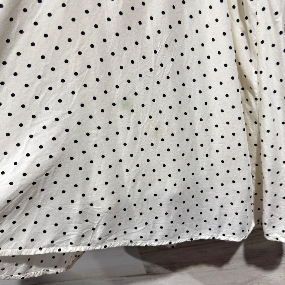 Old Navy Polka Dot Fit & Flare Dress Women XXL White Rayon Retro Flawed*3