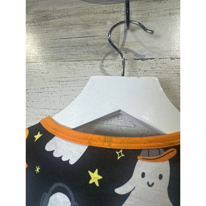 Little Sleepies Zippy Pajamas Kids 18-24M Black Ghost Pumpkin Halloween GUC4