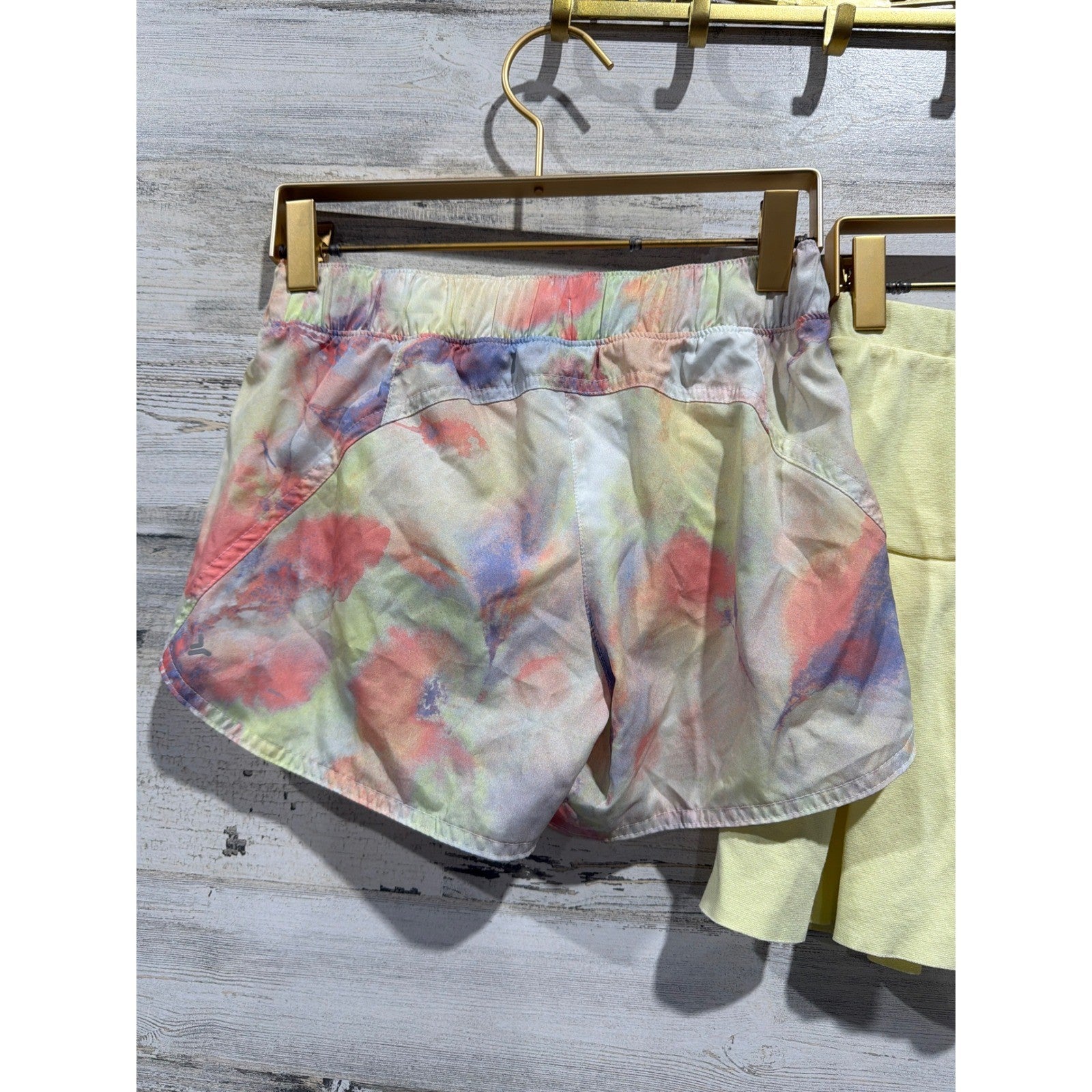 Old Navy Art Class Shorts Skirt Girls 10/12 Yellow Floral Active Skater EUC5
