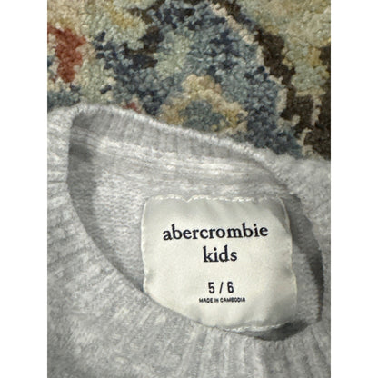 Abercrombie Sweater Boys 5/6 Gray Red Truck Christmas Tree Holiday EUC2