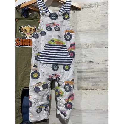 Oshkosh Disney Romper Overall Bundle Boys 18M Simba Mickey Monster Truck2