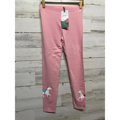 Joules Artwork Leggings Girls Size 10 Pink Unicorn Graphic Whimsical NWT0