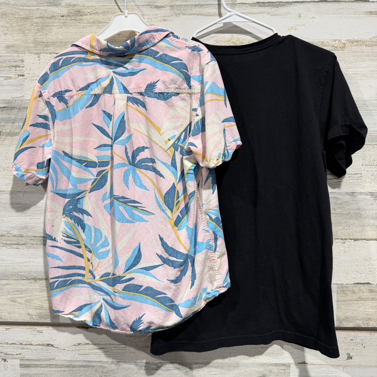 O'Neill Quiksilver Shirt Lot Boys XL Pink Black Palm Skeleton Surf Summer EUC8