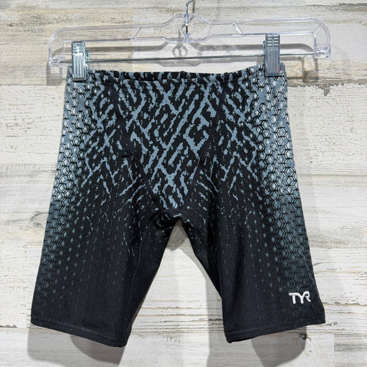 TYR Hexa Jammer Swimsuit Boys Medium 8/10 (Size 24) Geometric Performance Swim0