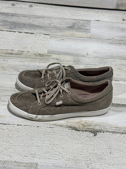 Keds Canvas Low Top Sneakers Women 9 Brown Textured Lace Up GUC1
