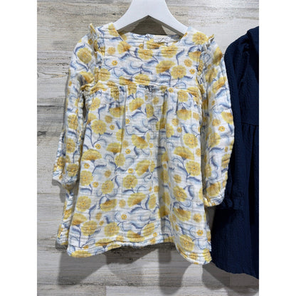 Angel Dear Wonder Nation Dress Bundle Girls 3T Navy Yellow Floral EUC2