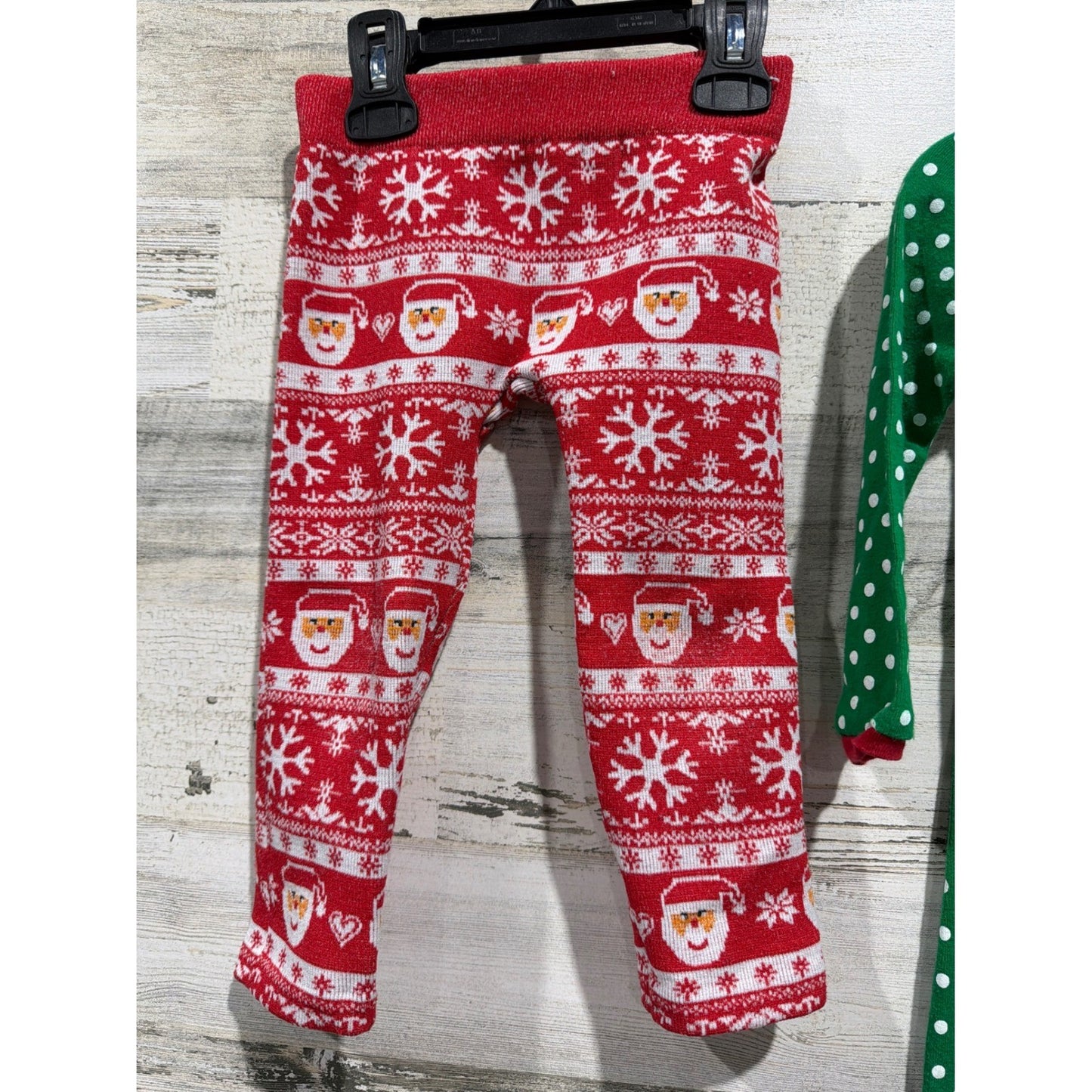Holiday Bundle Girls 2T Pink Green Red Grinch Santa Just One You Pajamas EUC2