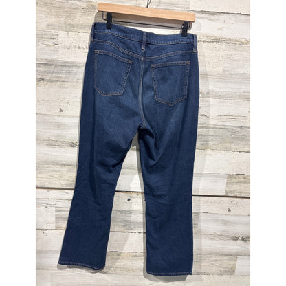 J.Crew Mid Rise Flare Crop Jeans Women Size 29T Blue Button Fly Stretch Classic2