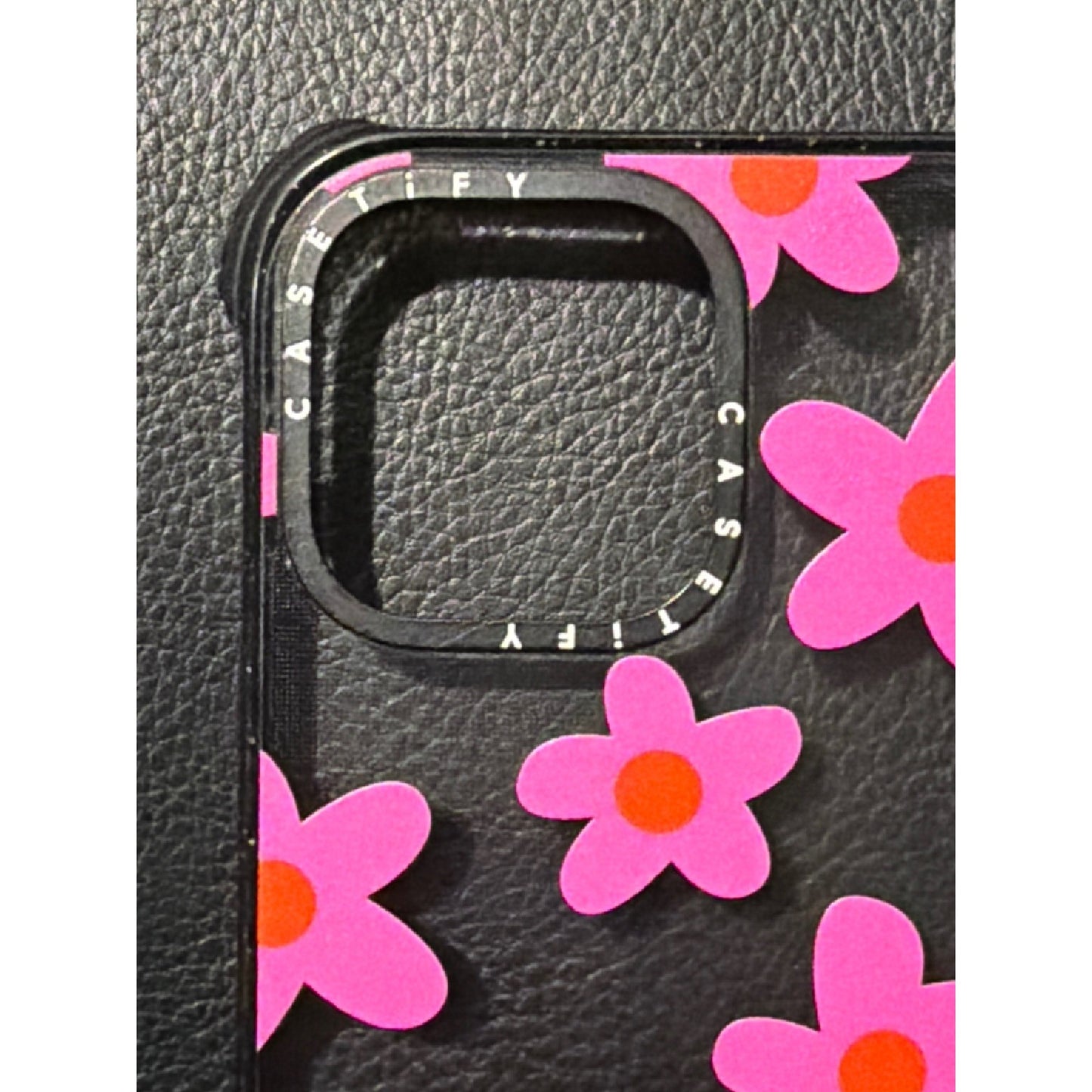 Casetify iPhone 14 Pro Max Case Women Pink Glitter Floral Daisy Coquette EUC2