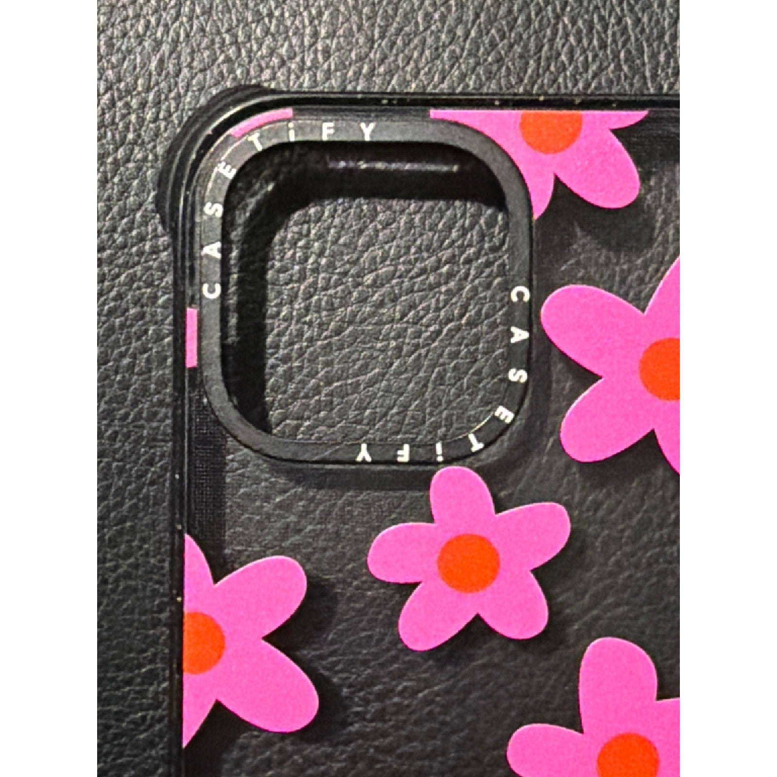 Casetify iPhone 14 Pro Max Case Women Pink Glitter Floral Daisy Coquette EUC2
