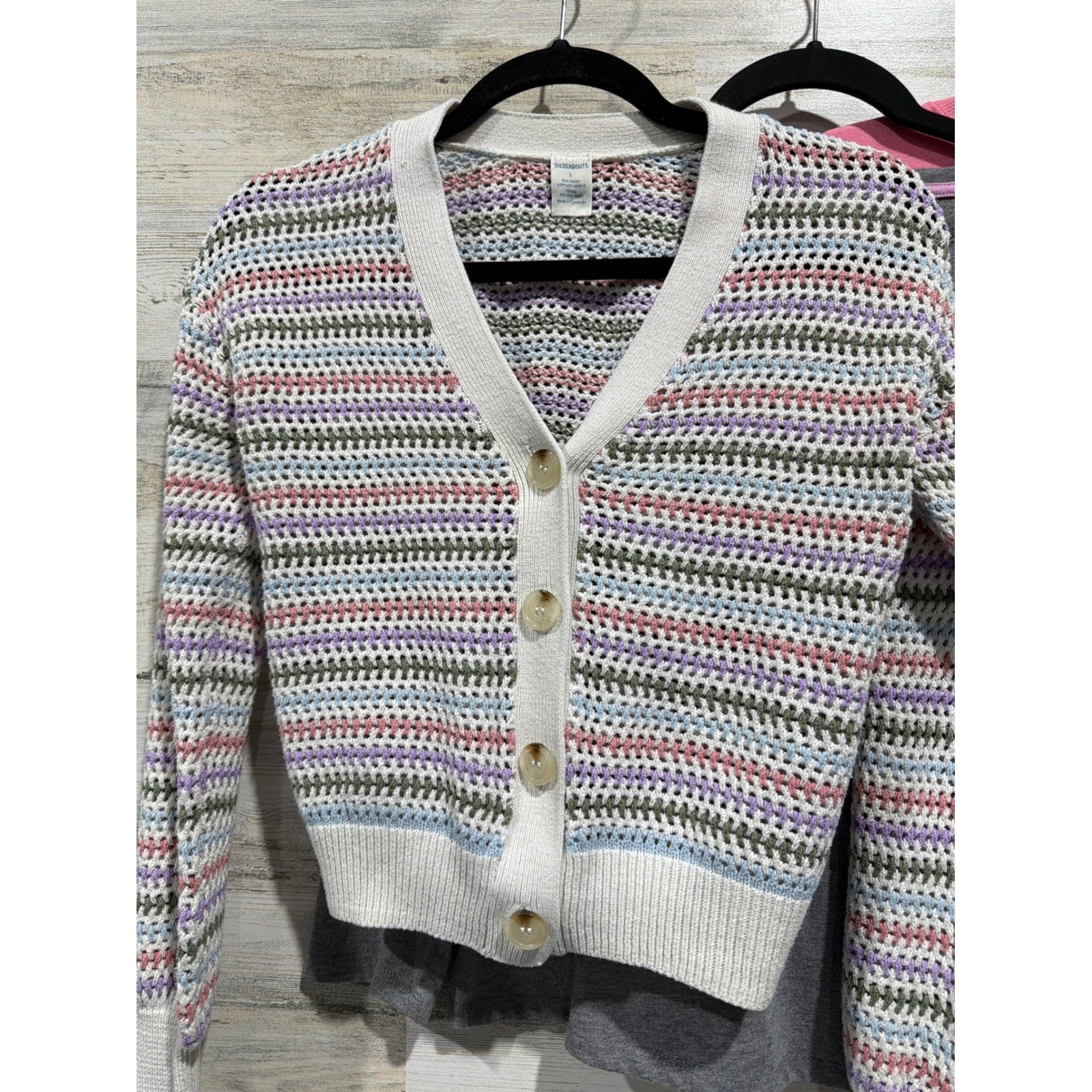 Old Navy Epic Threads Thereabouts Girls L 10-12 Bundle Pink Grey Top Cardigan1