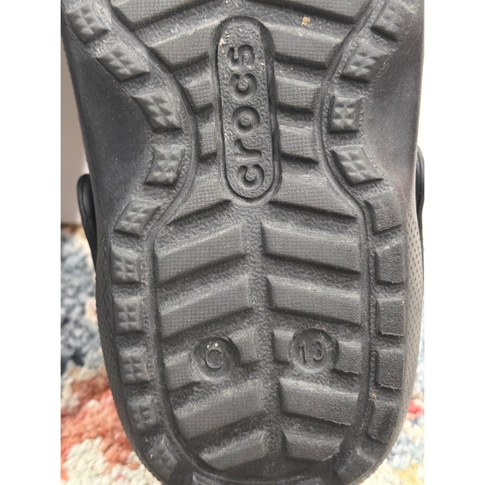 Crocs Lined Clogs Boys Size 13 Black Captain America Jibbitz Gorpcore GUC7