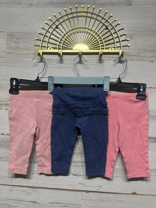 Carters Leggings Bundle Girls 6m Pink Navy Ruffle Butt EUC0