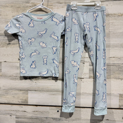 Cat & Jack Pajama Set Boys Size 8 Light Blue Bunny Print Sleepwear0