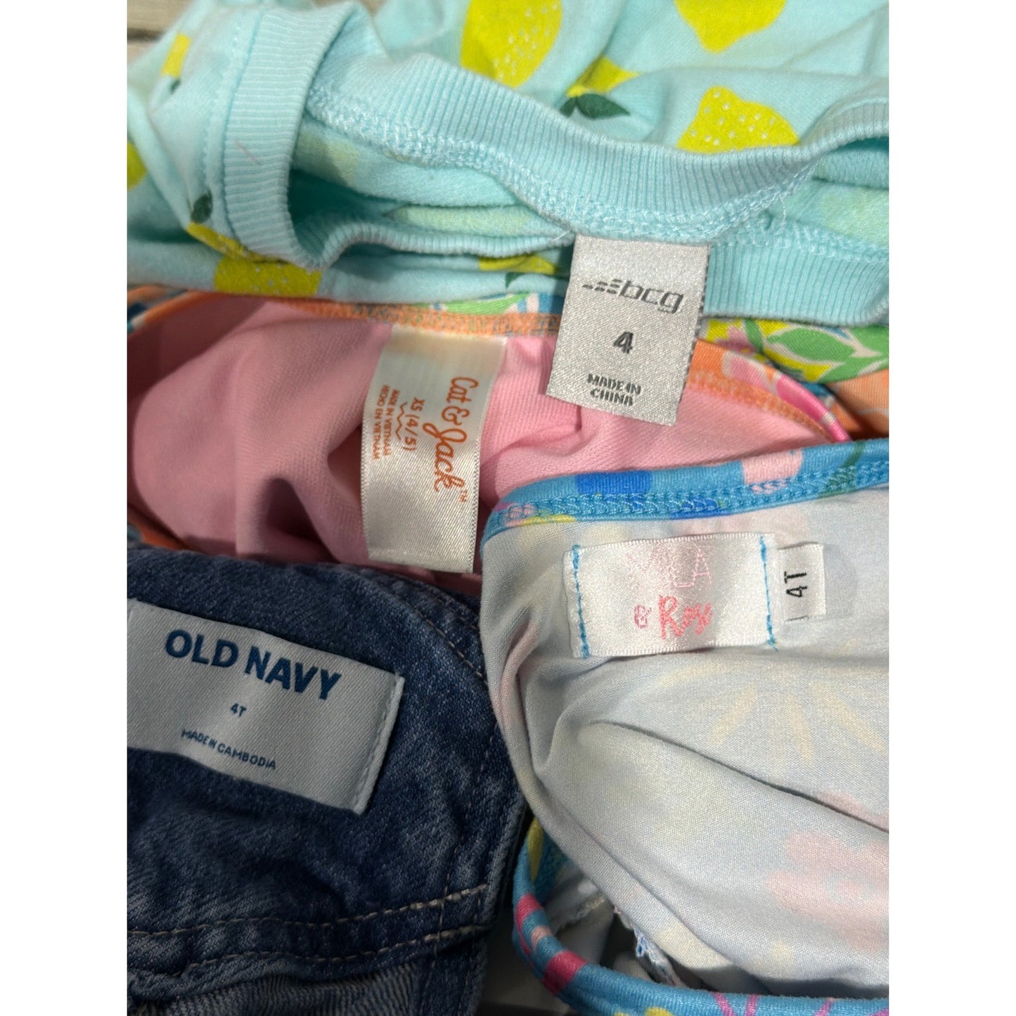 Old Navy Mila Rose Cat Jack BCG Girls 4 Multicolor Summer Bundle Lot8