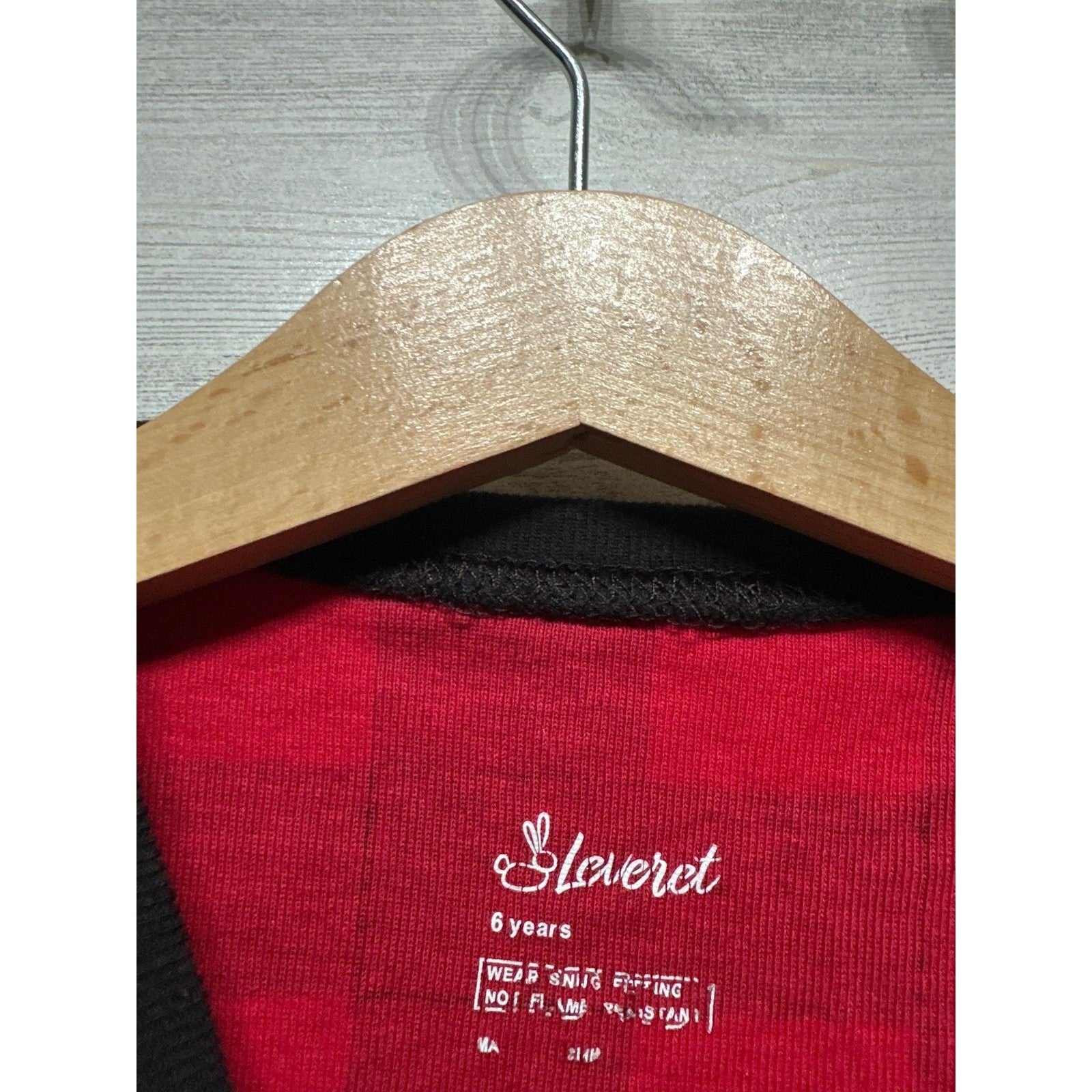 Leveret Pajama Set Boys Size 6 Red Black Buffalo Plaid Cotton Snug Fit EUC1