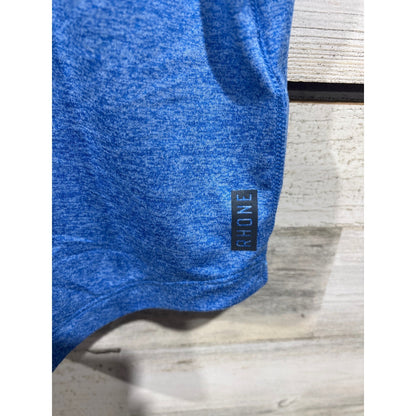 Rhone Reign Short Sleeve Shirt Mens XL Blue Heather Performance Gym Workout EUC1
