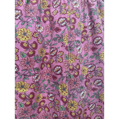 b'tween Floral Wide Leg Pants Girls 7 Pink Boho Botanical EUC1