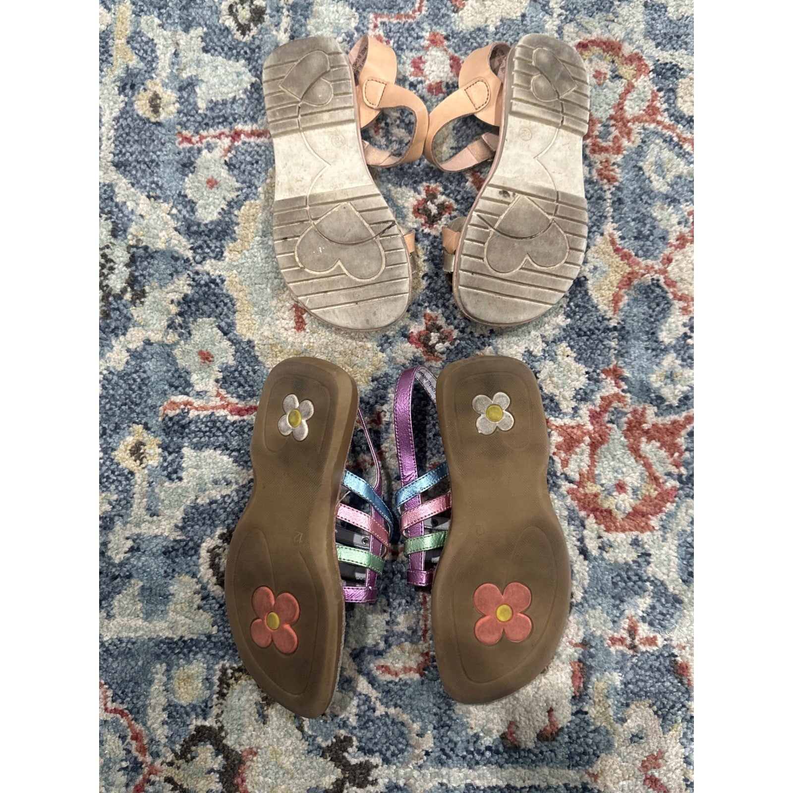 Rachel Shoes Sandals Bundle Girls Size 12 Braided Floral GUC3
