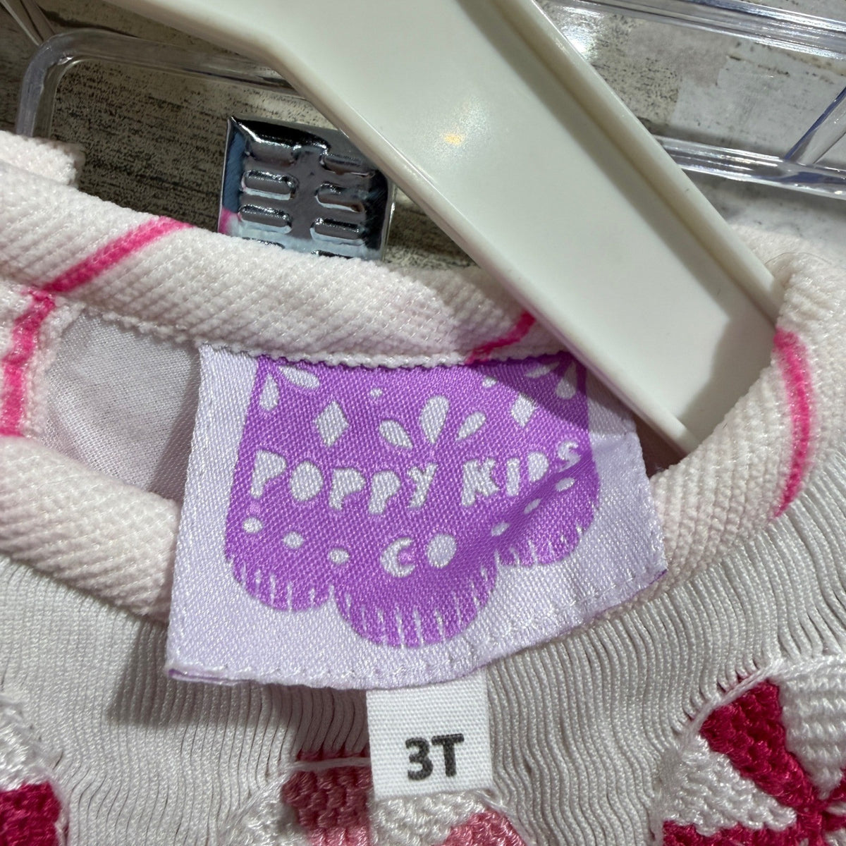 Poppy Kids Co Peppermint Smocked Bloomer Set Girls 3T Pink Cotton Holiday EUC2