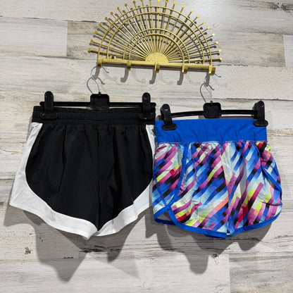DSG Activewear Lot Shorts Sports Bra Girls M Blue Black Polyester Sporty EUC4