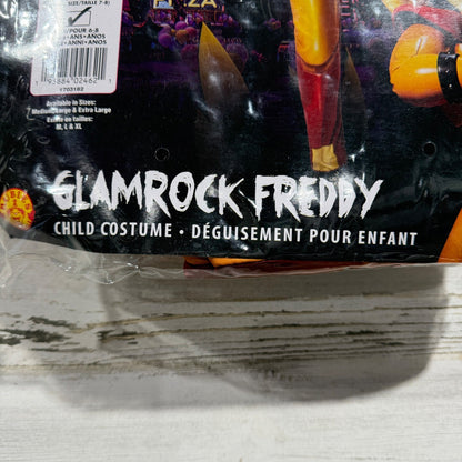 FNAF Glamrock Freddy Costume Kids Size Medium 7-8 Orange Security Breach NWT2