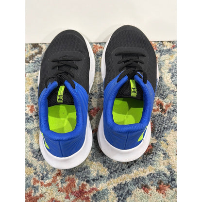 Under Armour Assert 9 Shoes Boys 13K Black Blue Running Sporty EUC4