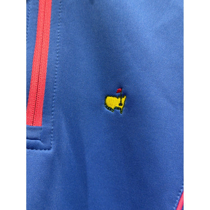 Masters Quarter Zip Pullover Kids 3T Blue Pink Piping Golfcore EUC1