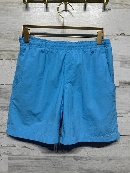 Columbia Swim Trunks Boys 14/16 Blue Omni-Shade PFG Mesh Lined *Flawed0