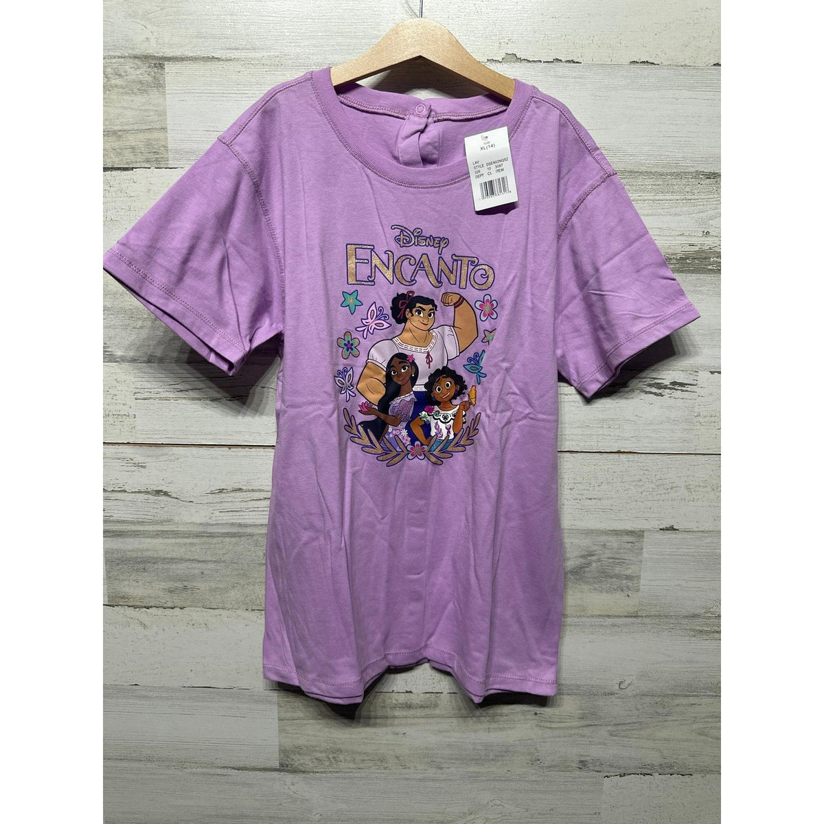 Disney Encanto T-Shirt Kids XL(14) Lavender Luisa Isabela Mirabel Graphic NWT0