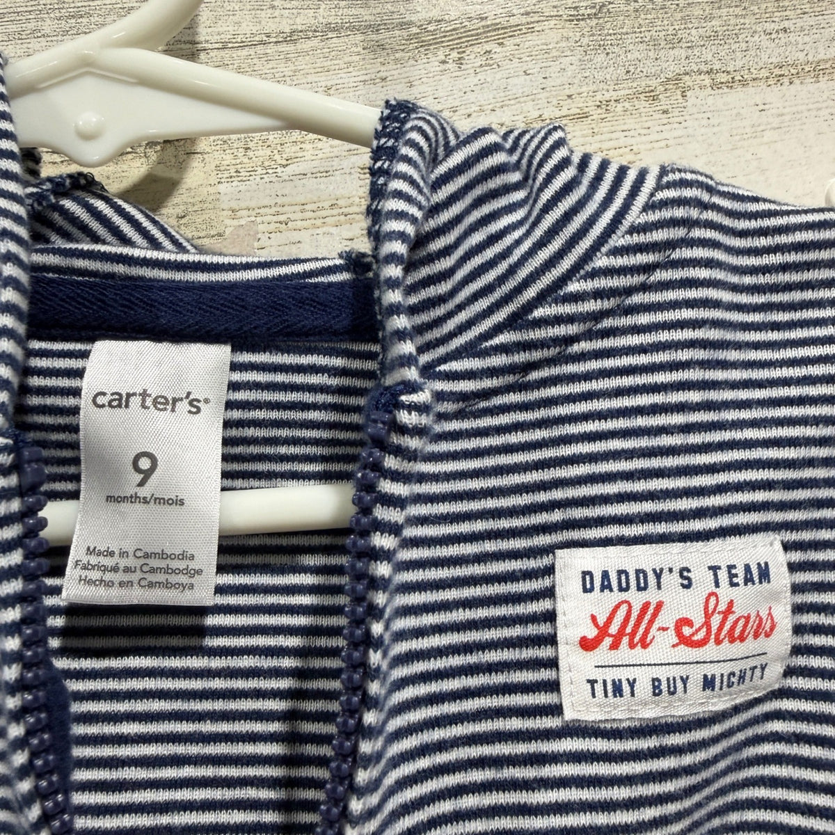 Focus Kids & Carters 3pc Outfit Set Boys 9-12M Red Blue Cotton Denim Casual EUC5