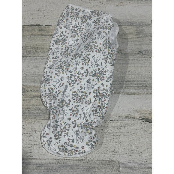 Disney Baby Aden Anais Swaddle 0-3M White Floral Princess Ariel Belle EUC2