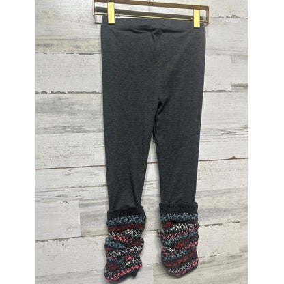 Mimi & Maggie Sonora Valley Leggings Girls 4 Gray Knit Leg Warmer Boho NWT3