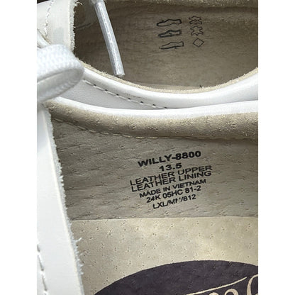 Footmates Willy Oxford Boys 13.5 White Leather Lace Up Classic Preppy EUC3